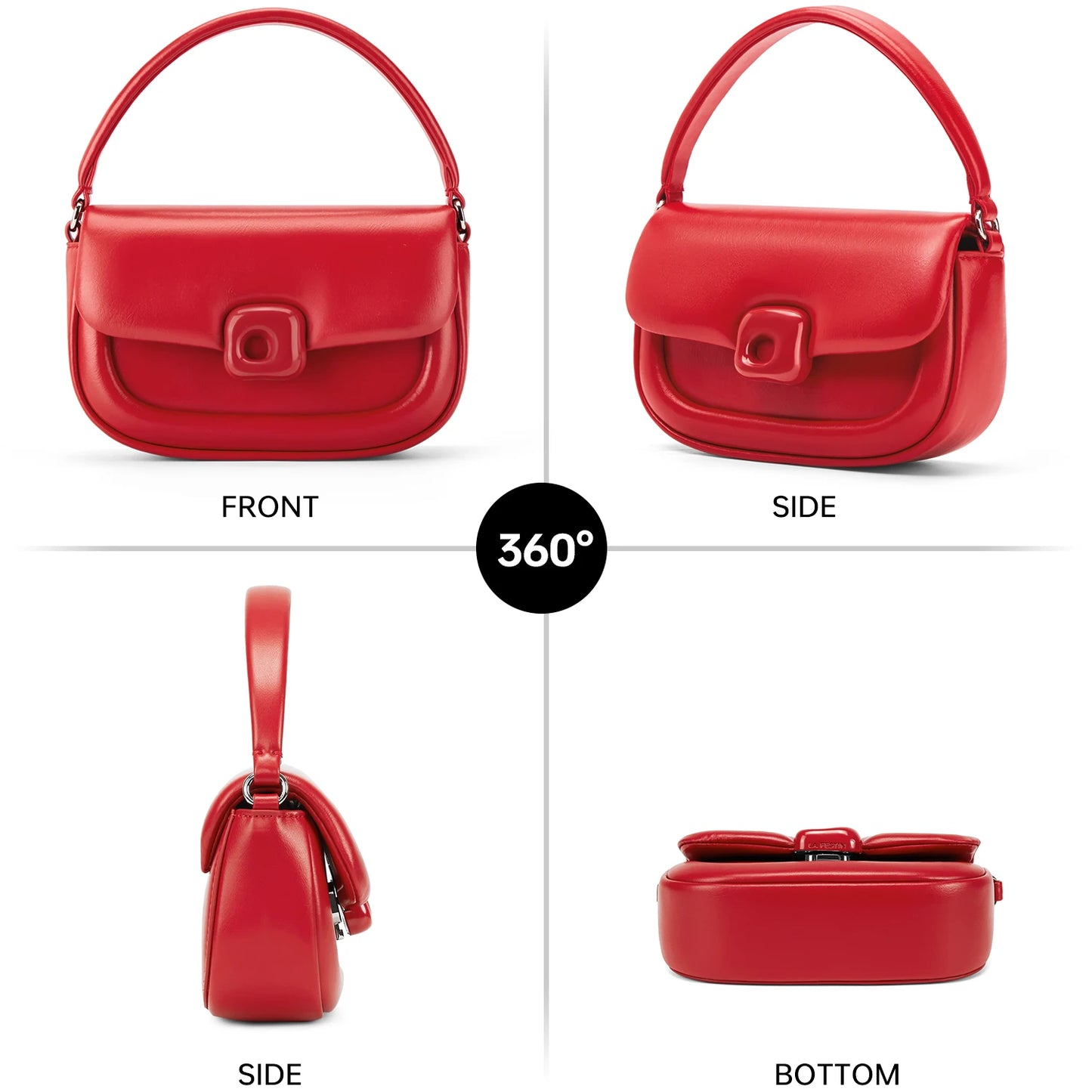 LA FESTIN Designer Women's bag Small Bag 2024 New Crossbody Shoulder Messenger Bag Women's Leather Bag Handbag Fashion Bag