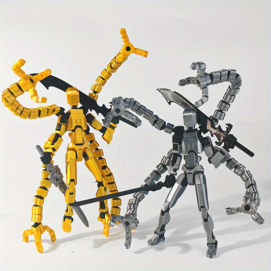 Assembly Completed 5.2in T13 Action Figure 3D Printed Multi-Jointed Movable Titan 13 Lucky Dummy Nova Robot Action Figure Gifts