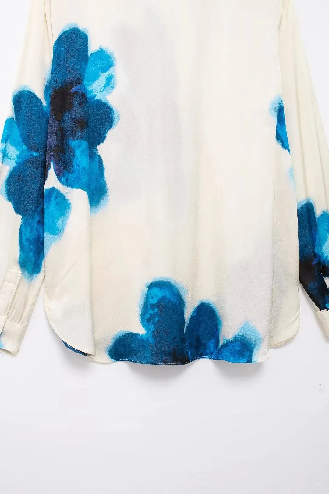 TRAFZA Women Fashion Floral Print Wide Leg Pants Loose Casual High Waist Drawstring Trousers Elegant Woman High Street Pant