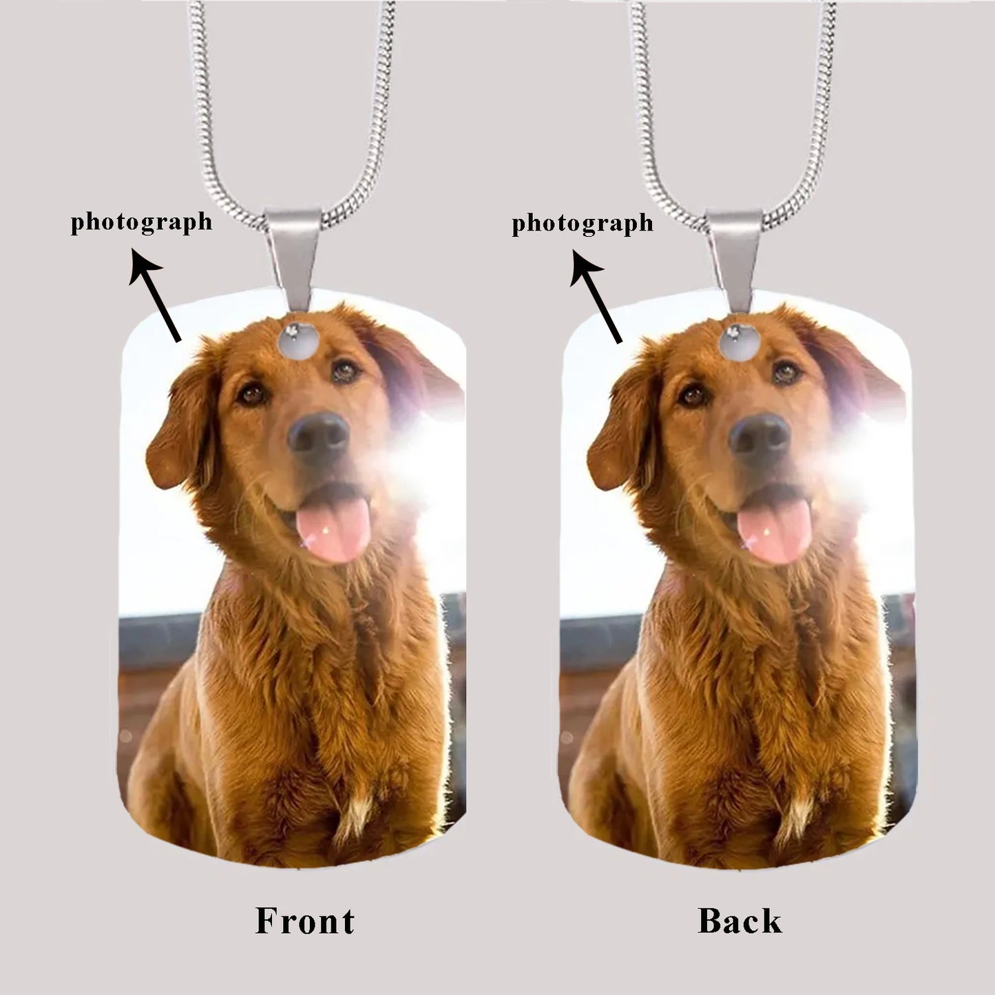 Personalized Necklace Keychain Custom Photo Pictures Text Name Pendant for Family Couple Anniversary Gifts