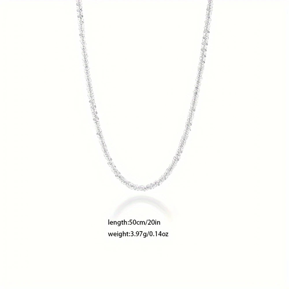 Italian Handmade Chopin Chain Necklace Solid 925 Sterling Silver Man Woman Basic Neck Chain Jewelry for Pendant Ships from USA