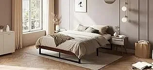Junior Loft Bed Twin Size, Heavy Duty Twin Bed Frame with Full-Length Guardrail & Removable Stairs, Noise-Free, Space-Saving,
