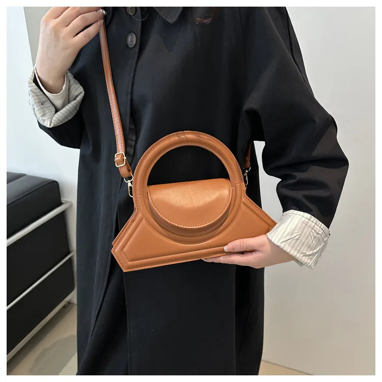 2024 Spring Women Personalized Handbags Unique Design Solid Color Shoulder Bag Ins Messenger Bags Small Square Bag for Women