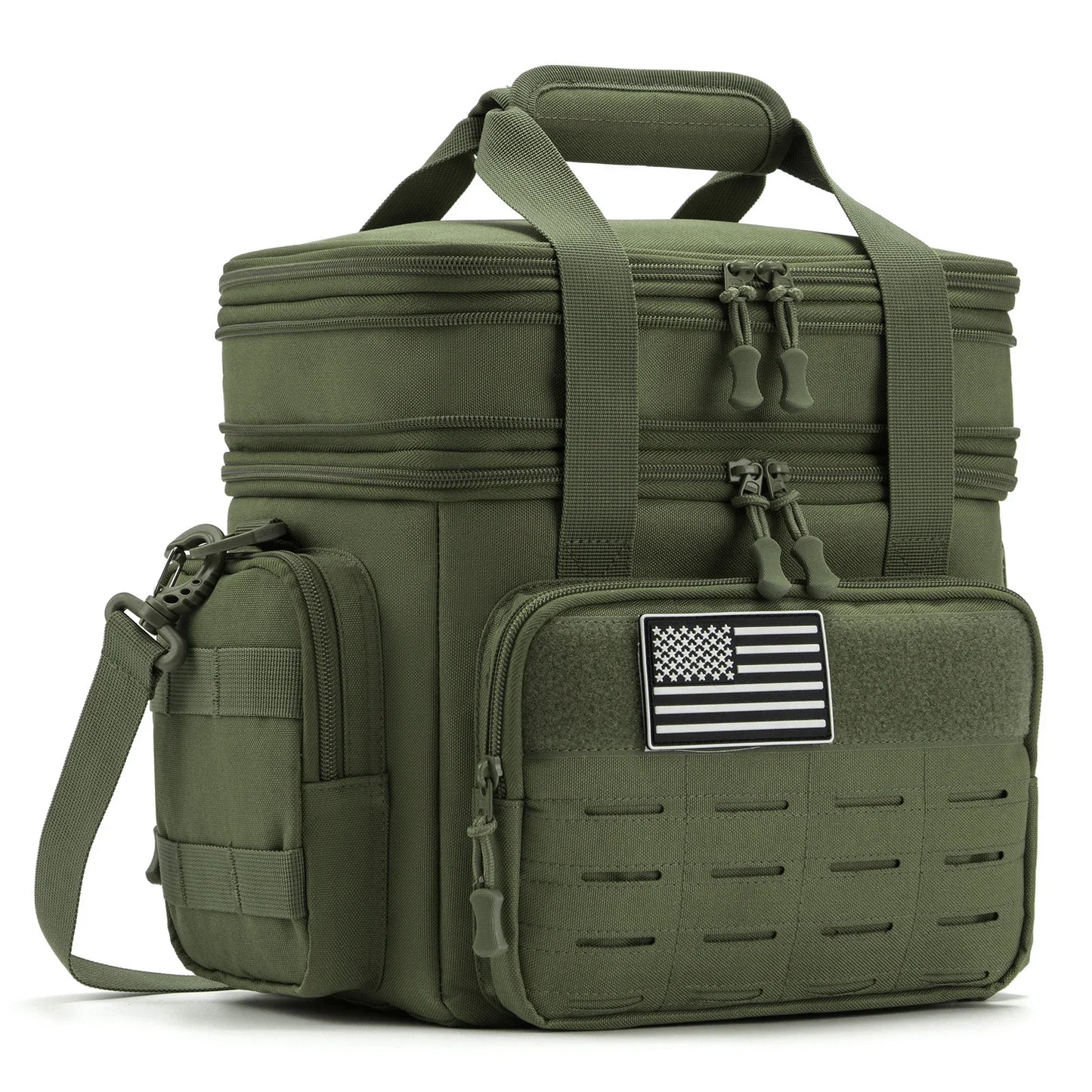 18L Tactical Lunch Box for Men Expandable Heavy Duty Insulated Cooler Bag Leakproof Thermal Bag Work Camping Outdoor Picnic