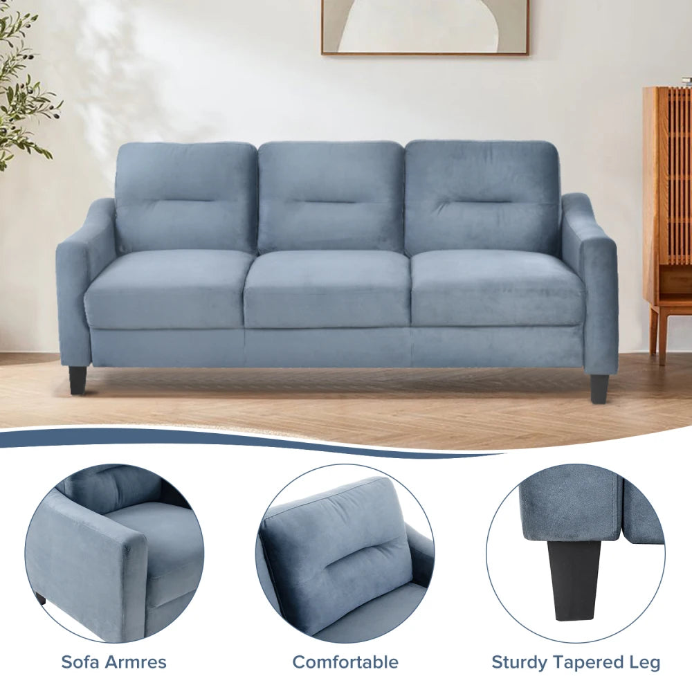 Modern Couch Comfortable Sectional Couches Set Flannelette Fabrics Velvet Sofas for Living Room Bedroom Office