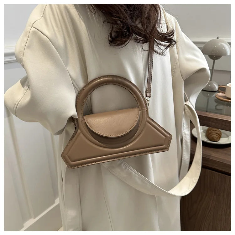 2024 Spring Women Personalized Handbags Unique Design Solid Color Shoulder Bag Ins Messenger Bags Small Square Bag for Women