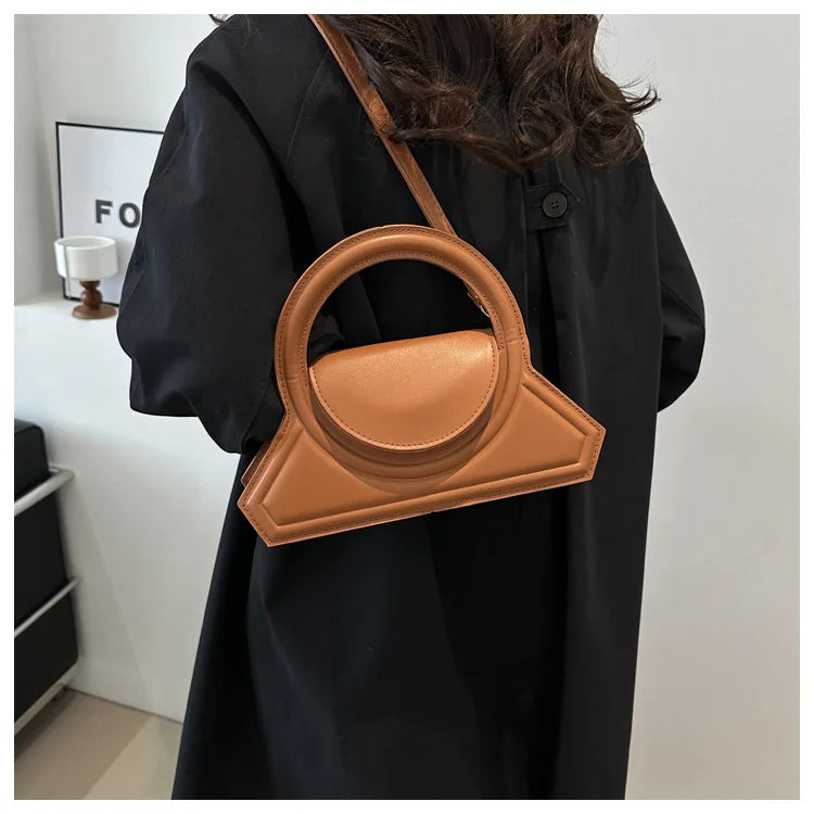 2024 Spring Women Personalized Handbags Unique Design Solid Color Shoulder Bag Ins Messenger Bags Small Square Bag for Women