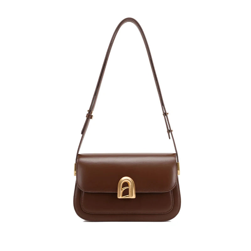 LA FESTIN Women's bag 2024 New Leather Bag Shoulder Crossbody Bag Fashion Designer Small Square Bag free shipping