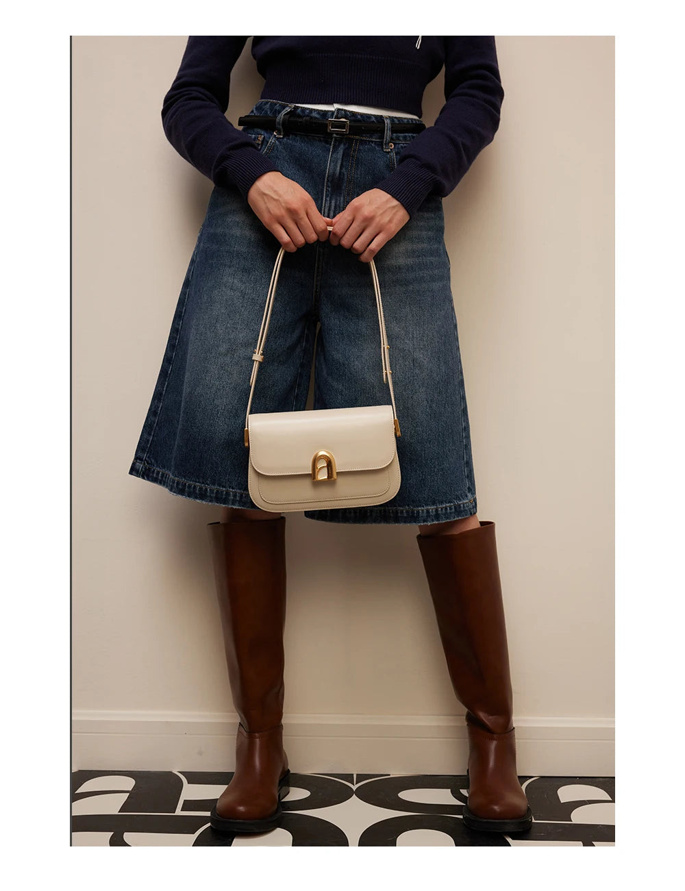 LA FESTIN Women's bag 2024 New Leather Bag Shoulder Crossbody Bag Fashion Designer Small Square Bag free shipping