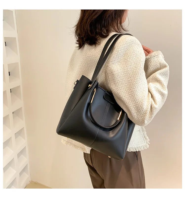 Retro Minority Design Portable Large Capacity Bag for Women 2023 New Trendy All-Match Commute Crossbody Tote Bucket Bag