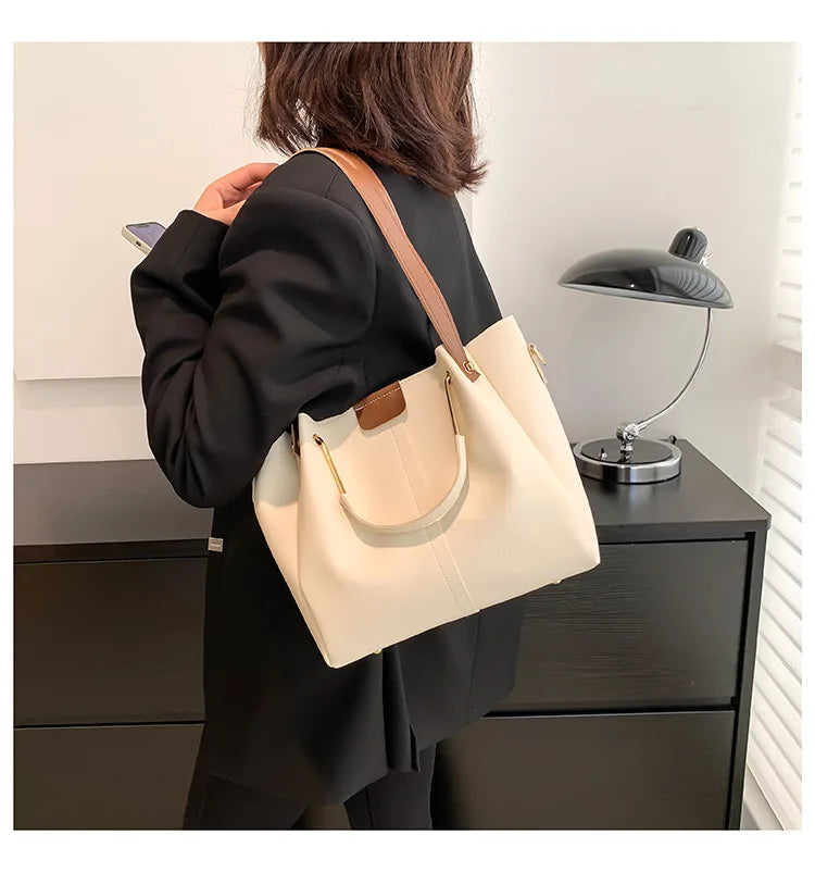 Retro Minority Design Portable Large Capacity Bag for Women 2023 New Trendy All-Match Commute Crossbody Tote Bucket Bag