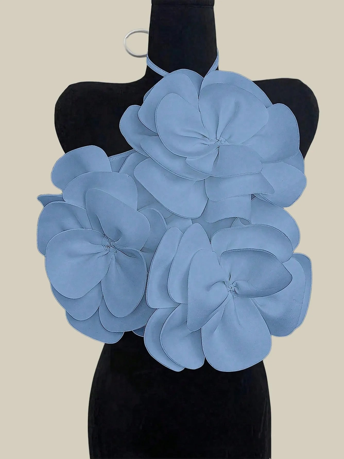 Joskaa 2025 Summer Women's 3D Flower Chic Tops Sexy Halter Lace-Up Backless Crop Camisole Vacation Party Club Beachwear S-XXL