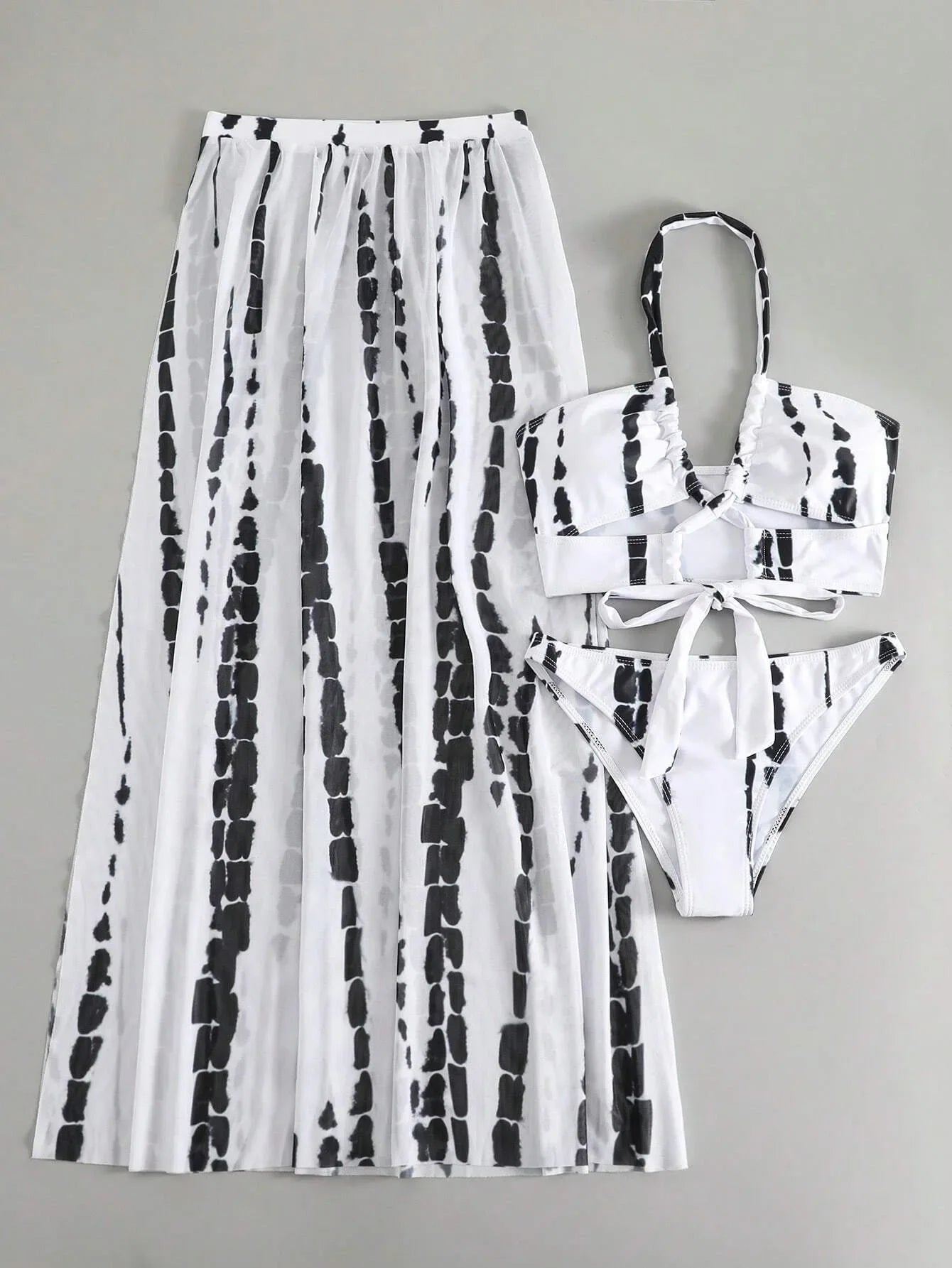New Hot Sale Of The Season Women's Bikini Swimsuit Three-Piece Set Printed Separate Design Swimming Costume Female Fashionable B