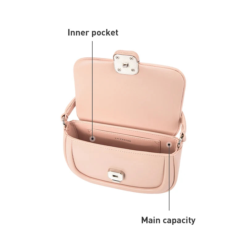 LA FESTIN Designer Women's bag Small Bag 2024 New Crossbody Shoulder Messenger Bag Women's Leather Bag Handbag Fashion Bag