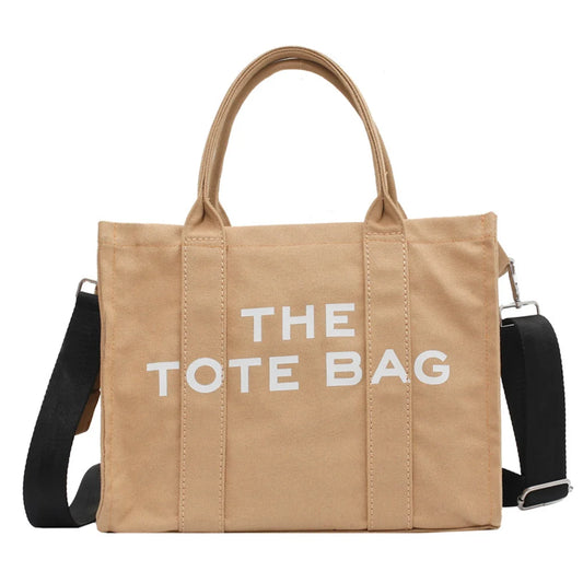 Canvas Tote Bags for Lady Messenger Bags Large Capacity Designer Luxury Women Letter Print Handbag Crossbody Shopping Tote Bag