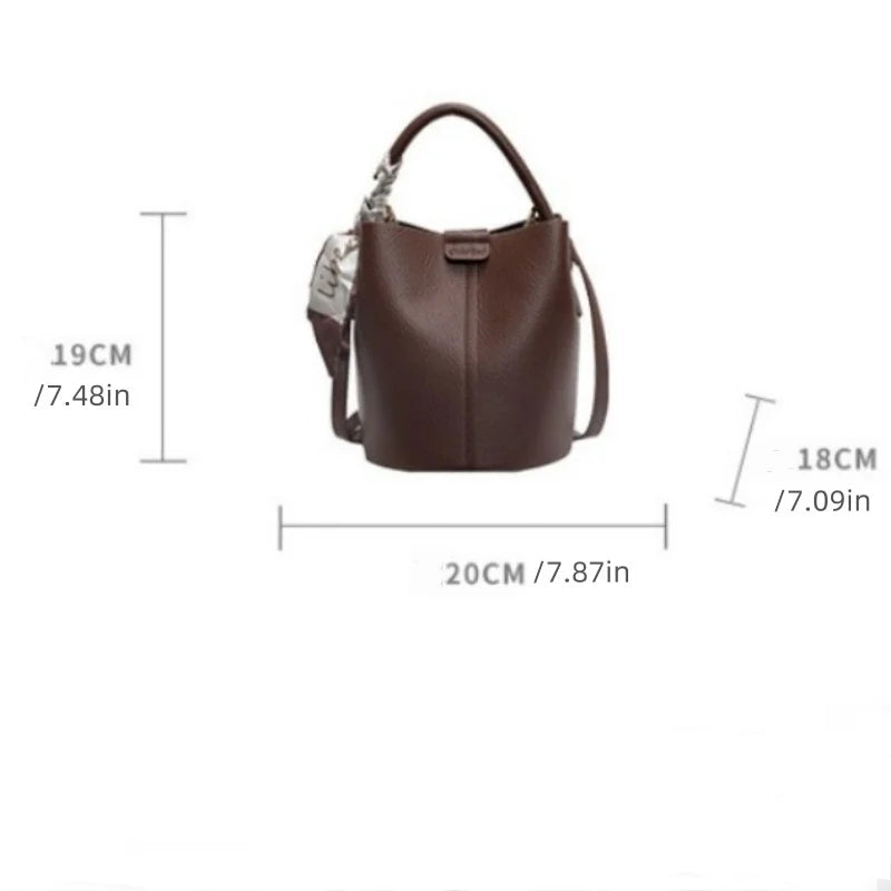 Senior Sense Retro Color Small Bag Women's New Crossbody Bag Super Fire Bucket Bag