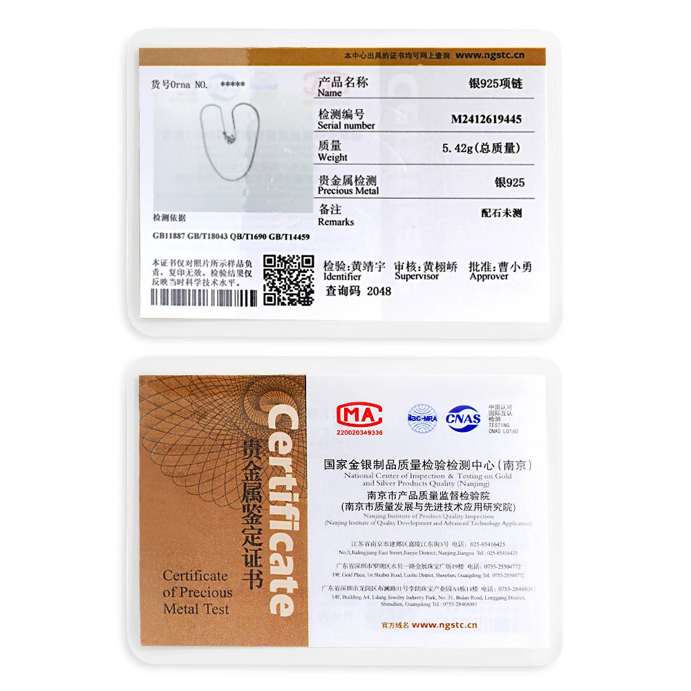 Serenity D Color 2mm Full Moissanite Tennis Necklace Women S925 Silver Neck Strap Choker Clavicle Chain Plated 18K Fine Jewelry