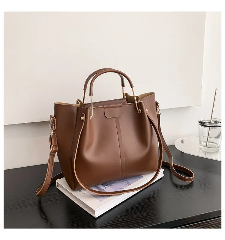 Retro Minority Design Portable Large Capacity Bag for Women 2023 New Trendy All-Match Commute Crossbody Tote Bucket Bag