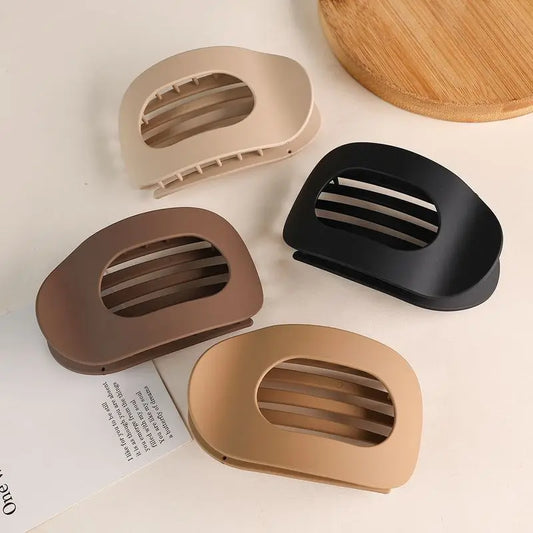 1pc  New flat circular hair clip with duckbill grip, strong teeth, bendable and comfortable curved design for hair clip