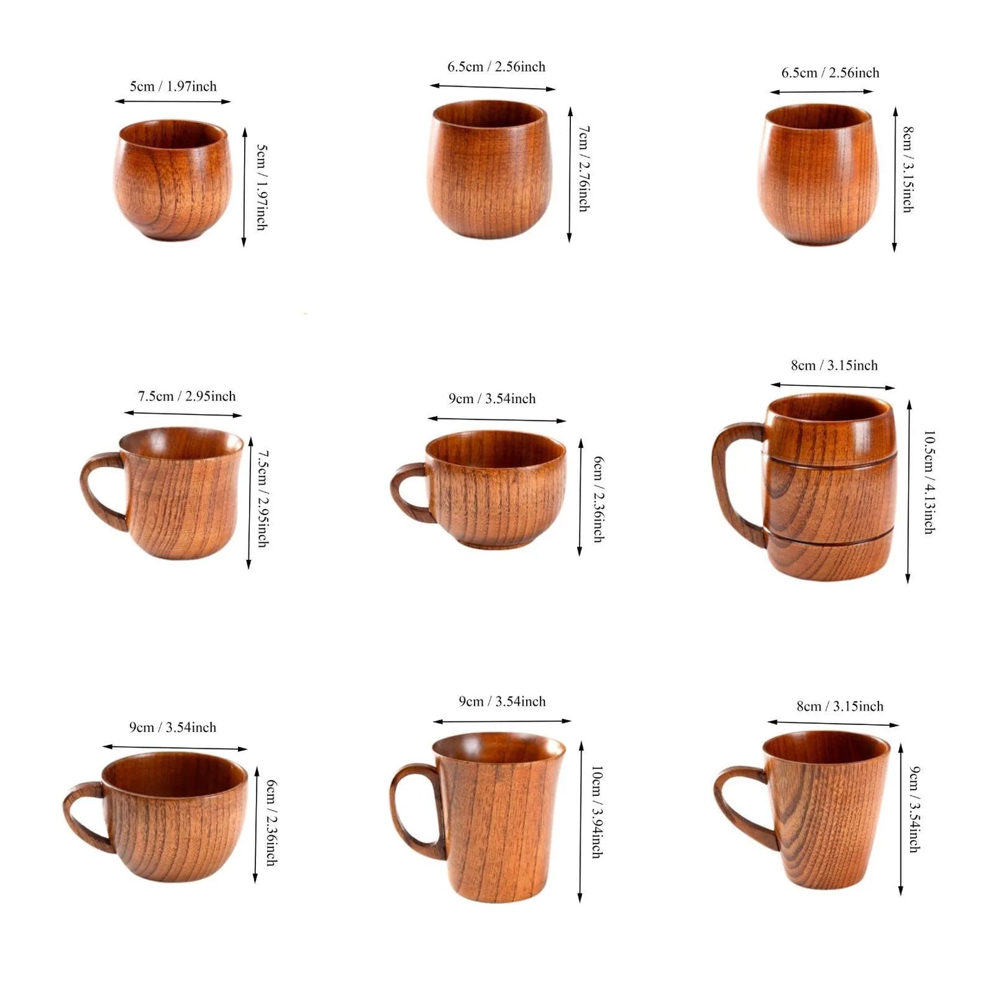 New Beer Mug Wooden Coffee Mug Wooden Creative Mug With Handle Cup High Temperature Resistant