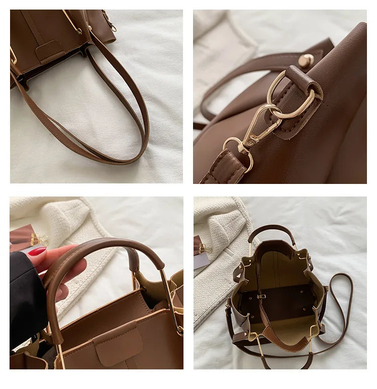 Retro Minority Design Portable Large Capacity Bag for Women 2023 New Trendy All-Match Commute Crossbody Tote Bucket Bag