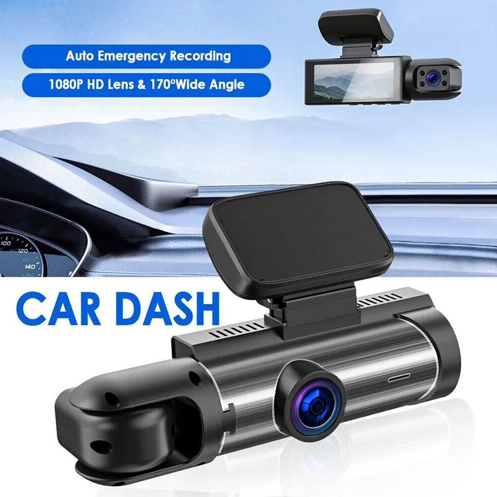 1080P dual camera Dash Cam Front And Inside car camera 24-Hour Surveillance Auto Emergency Recording wide angle Car DVR Camera