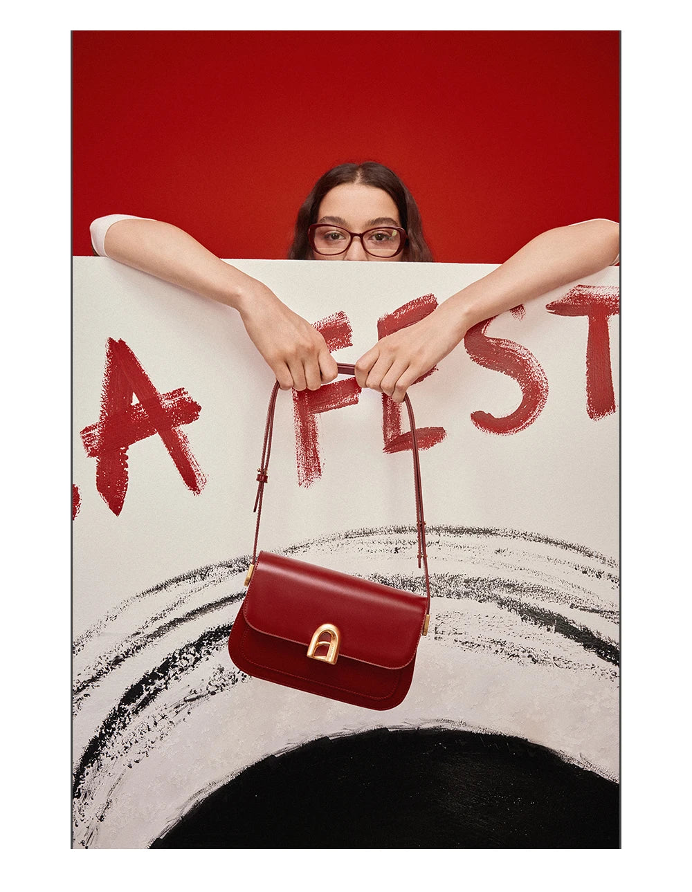 LA FESTIN Women's bag 2024 New Leather Bag Shoulder Crossbody Bag Fashion Designer Small Square Bag free shipping