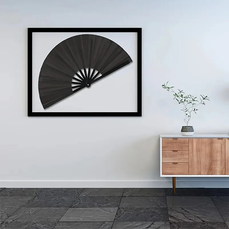 Large Kung Fu Sound Fan Plastic Bone Martial Arts Performance Elegant Hand Folding Stage Fan Opera Magic Props Summer Cool Fans