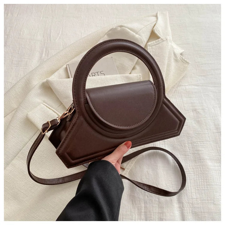 2024 Spring Women Personalized Handbags Unique Design Solid Color Shoulder Bag Ins Messenger Bags Small Square Bag for Women