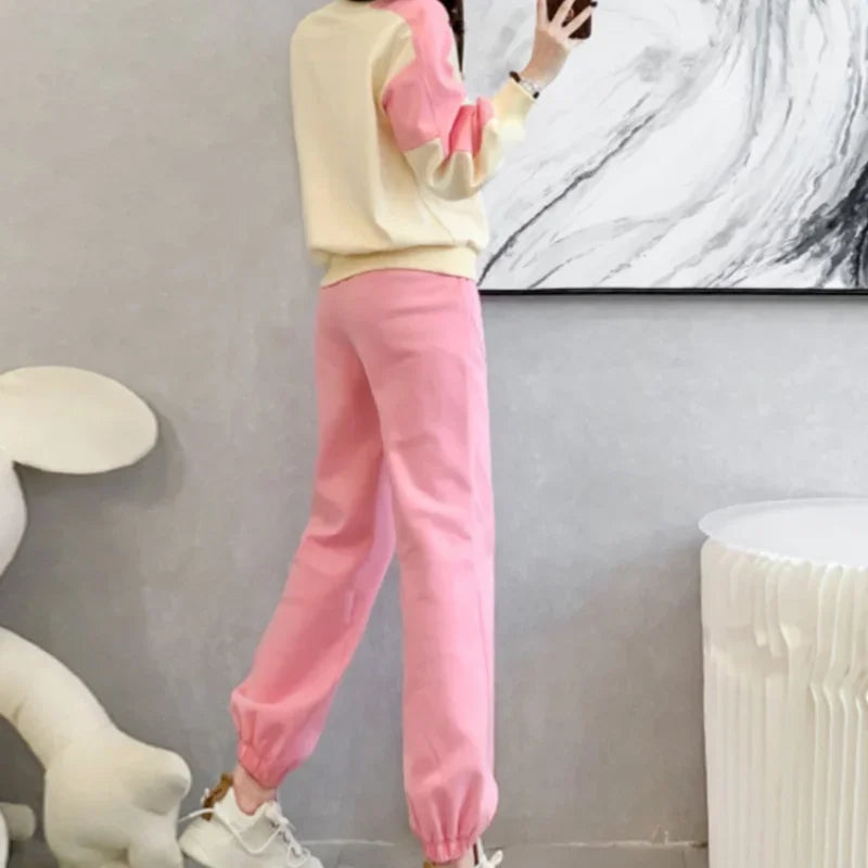 Pant Sets for Women 2 Pieces Autumn Winter Fashion Casual Trousers Woman Korean Style Xxl Cheap New Matching Groups Of Tailor In