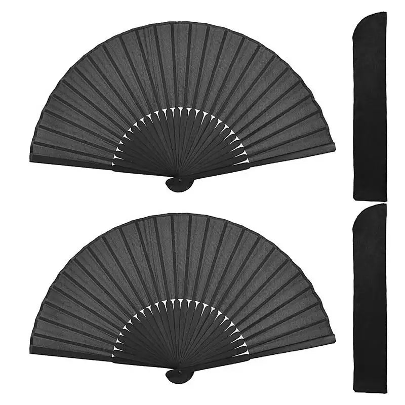 Handheld Folding Hand Portable Black Cooling Fan Folding Fan With Sturdy Hinge For Outdoor Activities Work Areas Travel School-Ships from the US