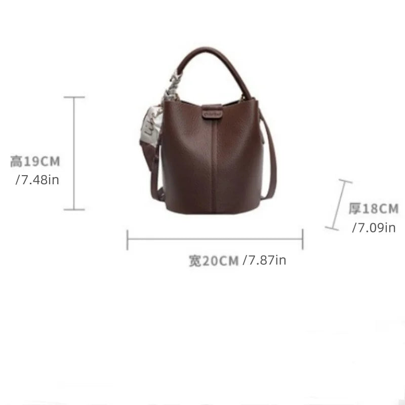 Senior Sense Retro Color Small Bag Women's New Crossbody Bag Super Fire Bucket Bag