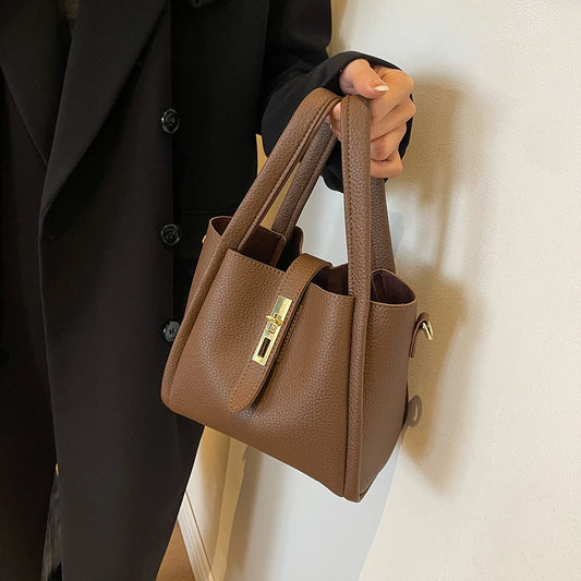 Fashion Handbag Women's Bucket Bag Large Capacity Magnetic Closure Shoulder Bag Crossbody Bag Solid Handbag for Work Travel