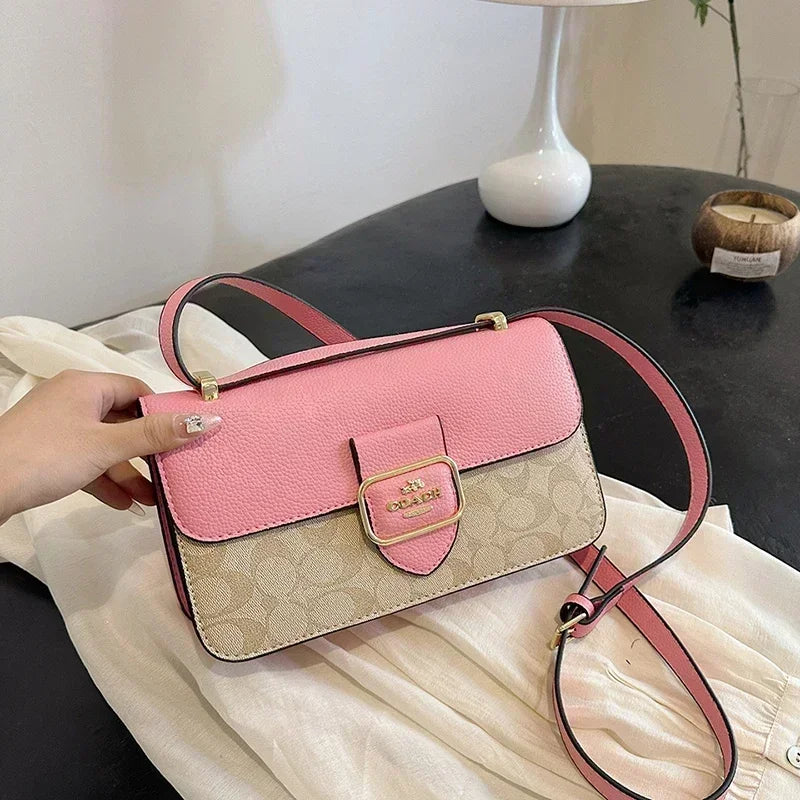 2024 New High-class Versatile One-shoulder Satchels Sac Gg Cc Light Luxury Rhombus Chain Handbag 100% Leather Women's Small Bag