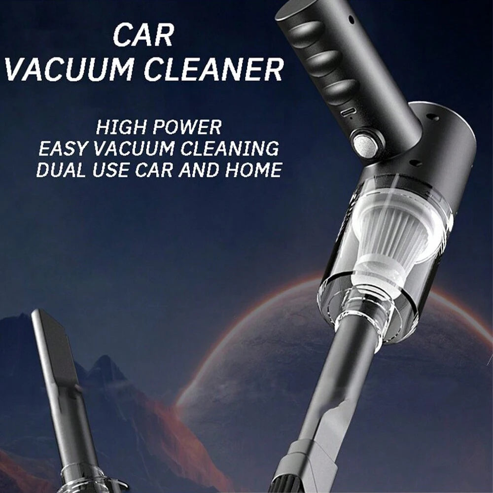 1pc Wireless Vacuum Cleaner Dual Use for Home and Car 120W High Power Powerful Vacuum Cleaner Black