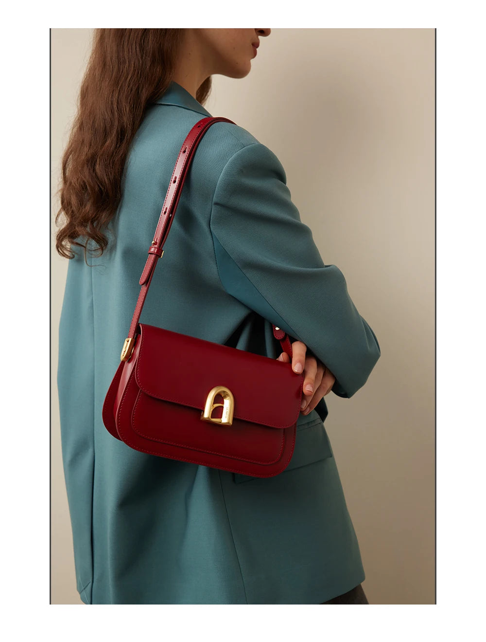 LA FESTIN Women's bag 2024 New Leather Bag Shoulder Crossbody Bag Fashion Designer Small Square Bag free shipping