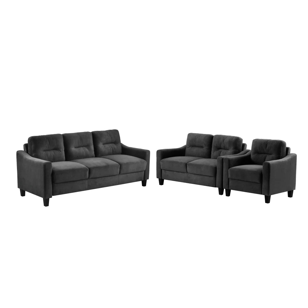 Modern Comfortable Sectional Couch, Flannelette Fabrics Velvet Sofas for Living Room, Bedroom, Office