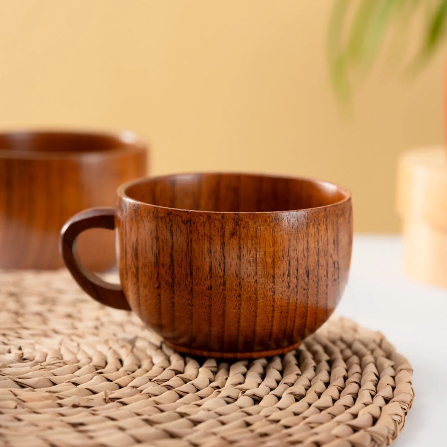 New Beer Mug Wooden Coffee Mug Wooden Creative Mug With Handle Cup High Temperature Resistant