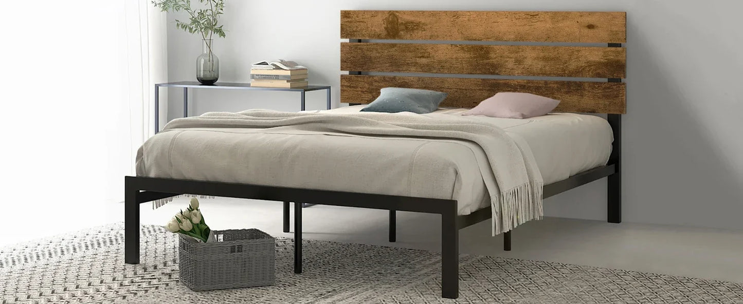 Junior Loft Bed Twin Size, Heavy Duty Twin Bed Frame with Full-Length Guardrail & Removable Stairs, Noise-Free, Space-Saving,