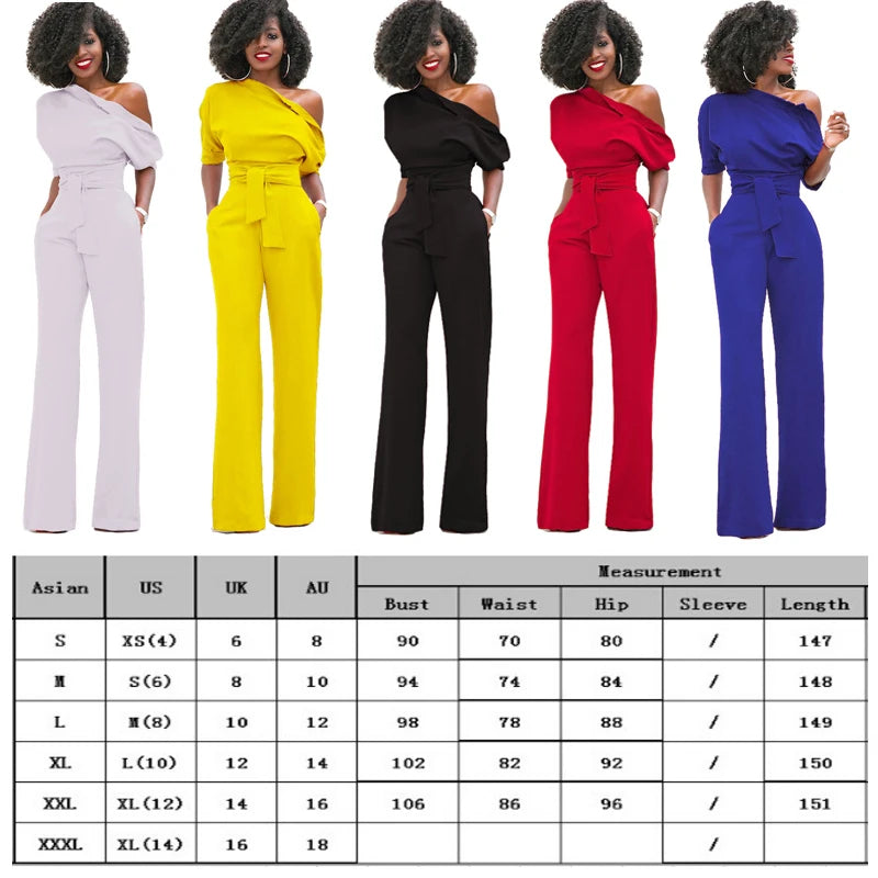 Women's Formal Jumpsuit Rompers Wide Leg Trousers  Casual Sleeveless Long Pants Fashion Evening Party Wedding Decor