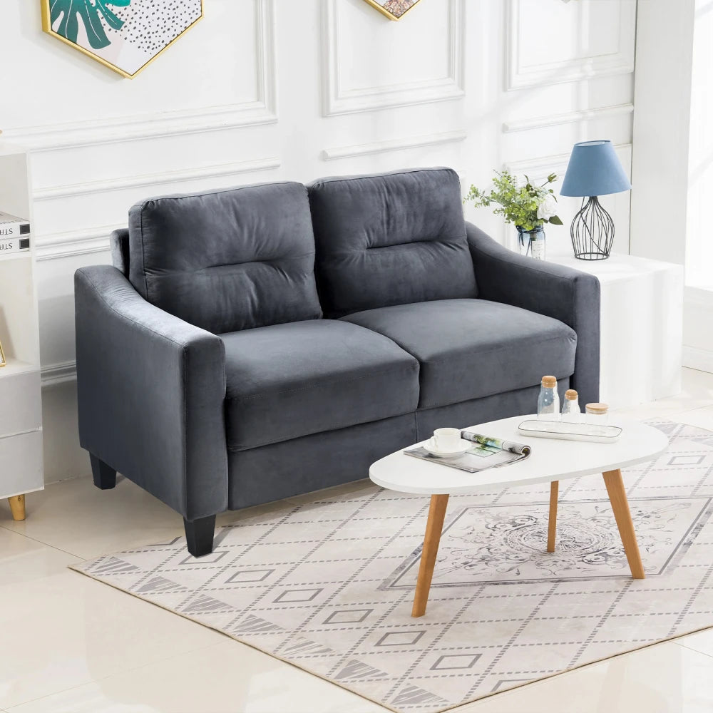 Modern Comfortable Sectional Couch, Flannelette Fabrics Velvet Sofas for Living Room, Bedroom, Office