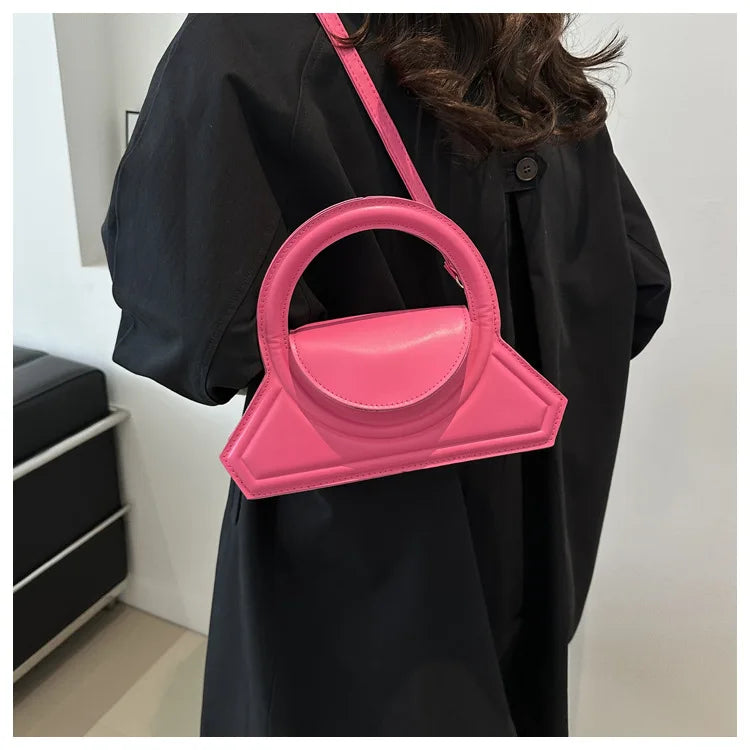 2024 Spring Women Personalized Handbags Unique Design Solid Color Shoulder Bag Ins Messenger Bags Small Square Bag for Women