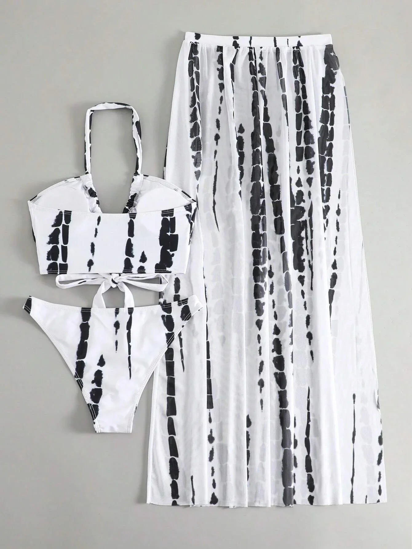 New Hot Sale Of The Season Women's Bikini Swimsuit Three-Piece Set Printed Separate Design Swimming Costume Female Fashionable B