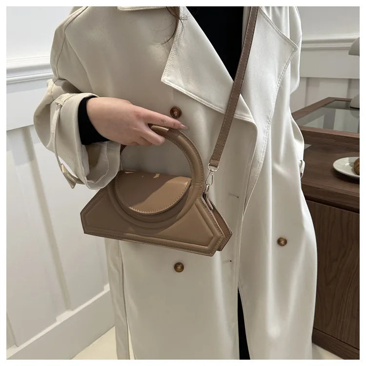 2024 Spring Women Personalized Handbags Unique Design Solid Color Shoulder Bag Ins Messenger Bags Small Square Bag for Women