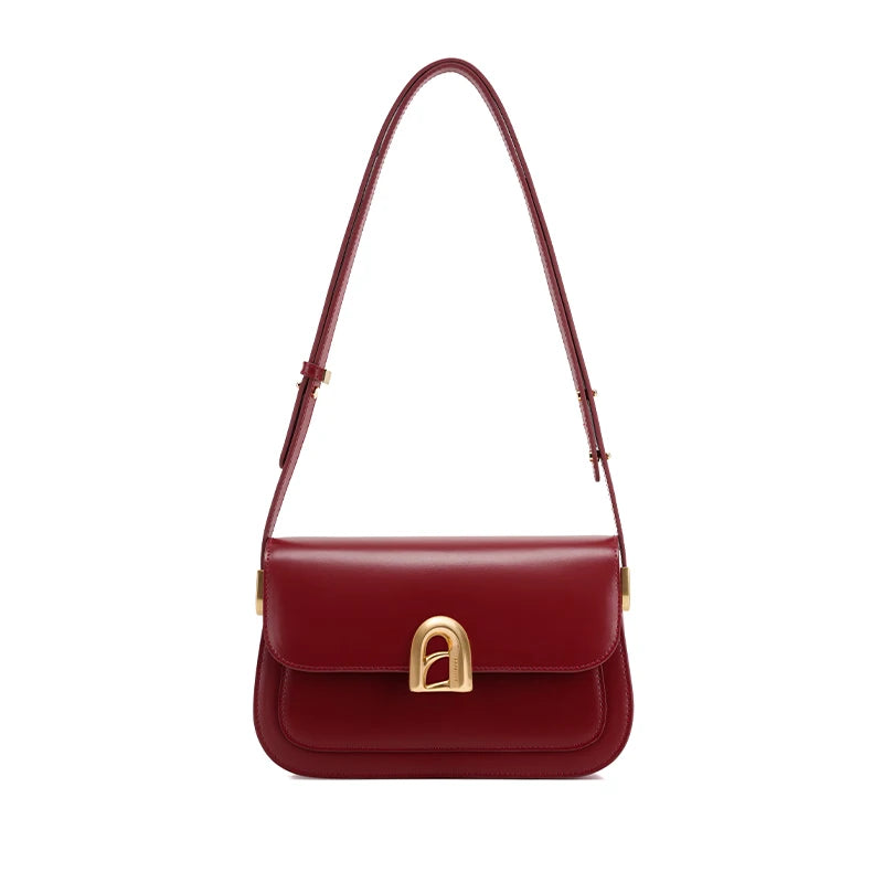 LA FESTIN Women's bag 2024 New Leather Bag Shoulder Crossbody Bag Fashion Designer Small Square Bag free shipping