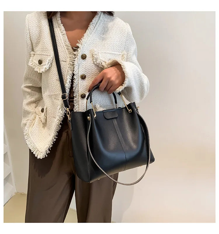 Retro Minority Design Portable Large Capacity Bag for Women 2023 New Trendy All-Match Commute Crossbody Tote Bucket Bag