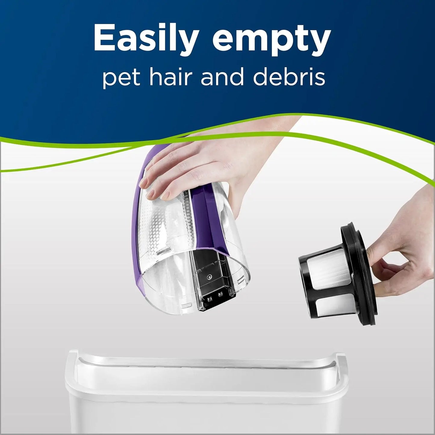 Pet Hair Eraser Lithium Ion Cordless Hand Vacuum, Purple