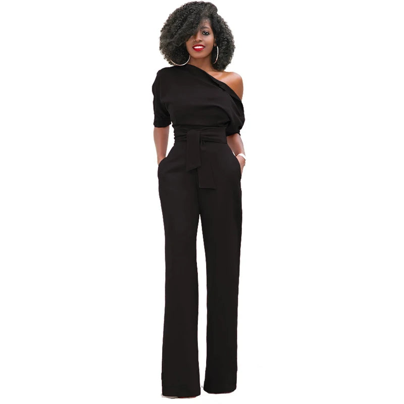 Women's Formal Jumpsuit Rompers Wide Leg Trousers  Casual Sleeveless Long Pants Fashion Evening Party Wedding Decor