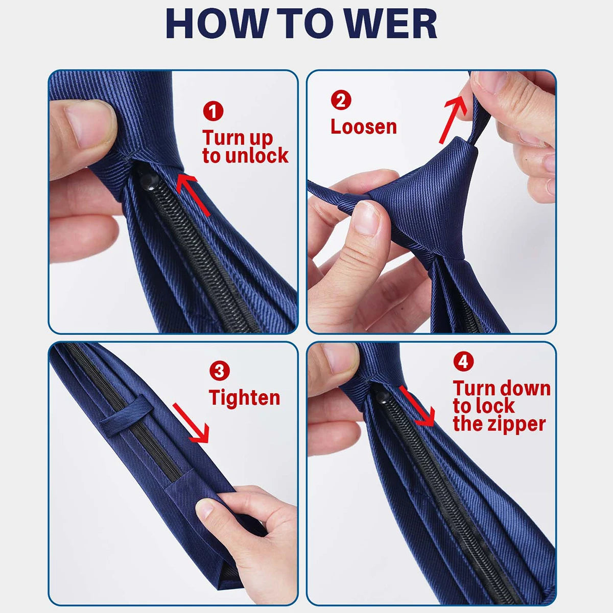 Boys Girls Neckties Kids Zipper Solid  Adjustable Accessories Teenager Students Photograph Perform Tie 6-16 Years Old