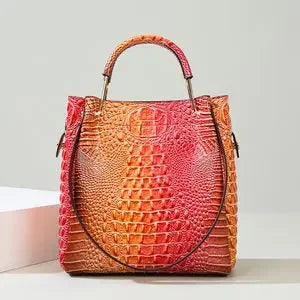 New Bag: Bucket Bag, Fashionable Texture, Embossed Women's Handbag, Large Capacity Mother and Child Bucket Bag, Mommy Bag